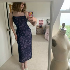 Vintage 90s floral slip dress